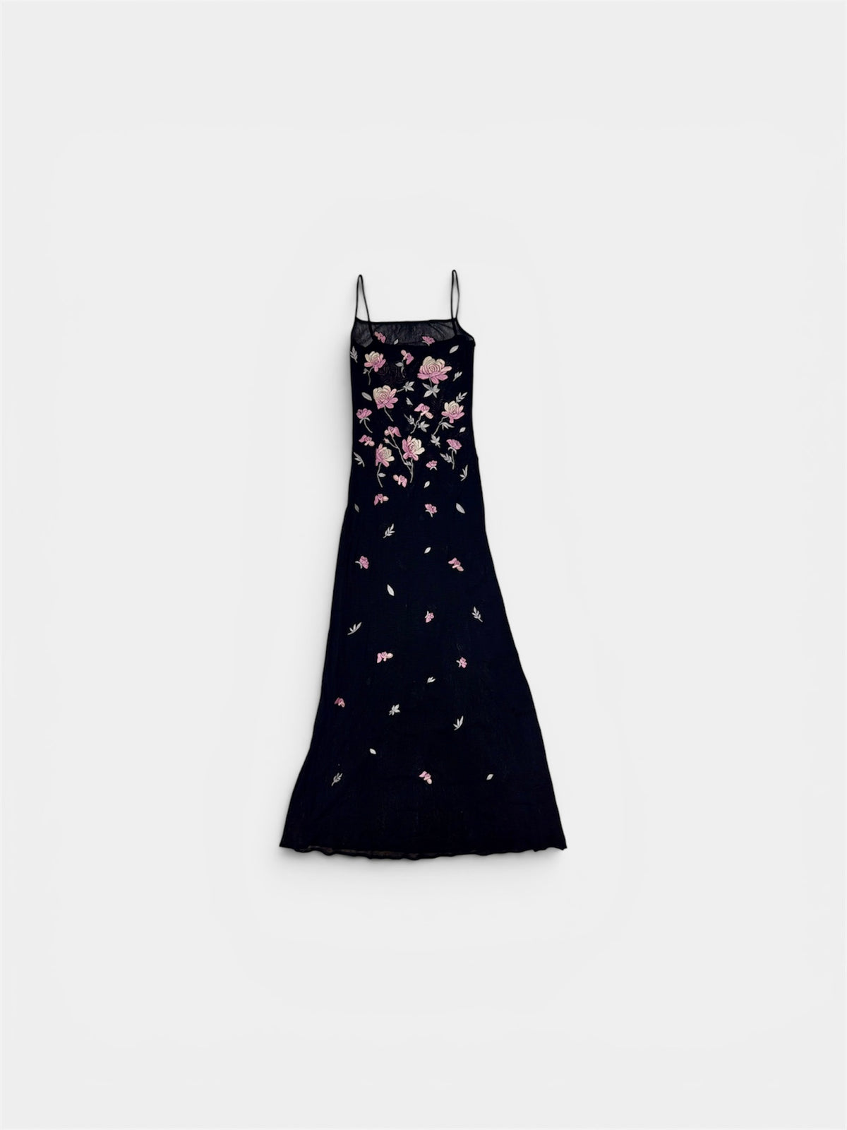 Vivienne Tam Floral Embroidered Mesh Slip Dress