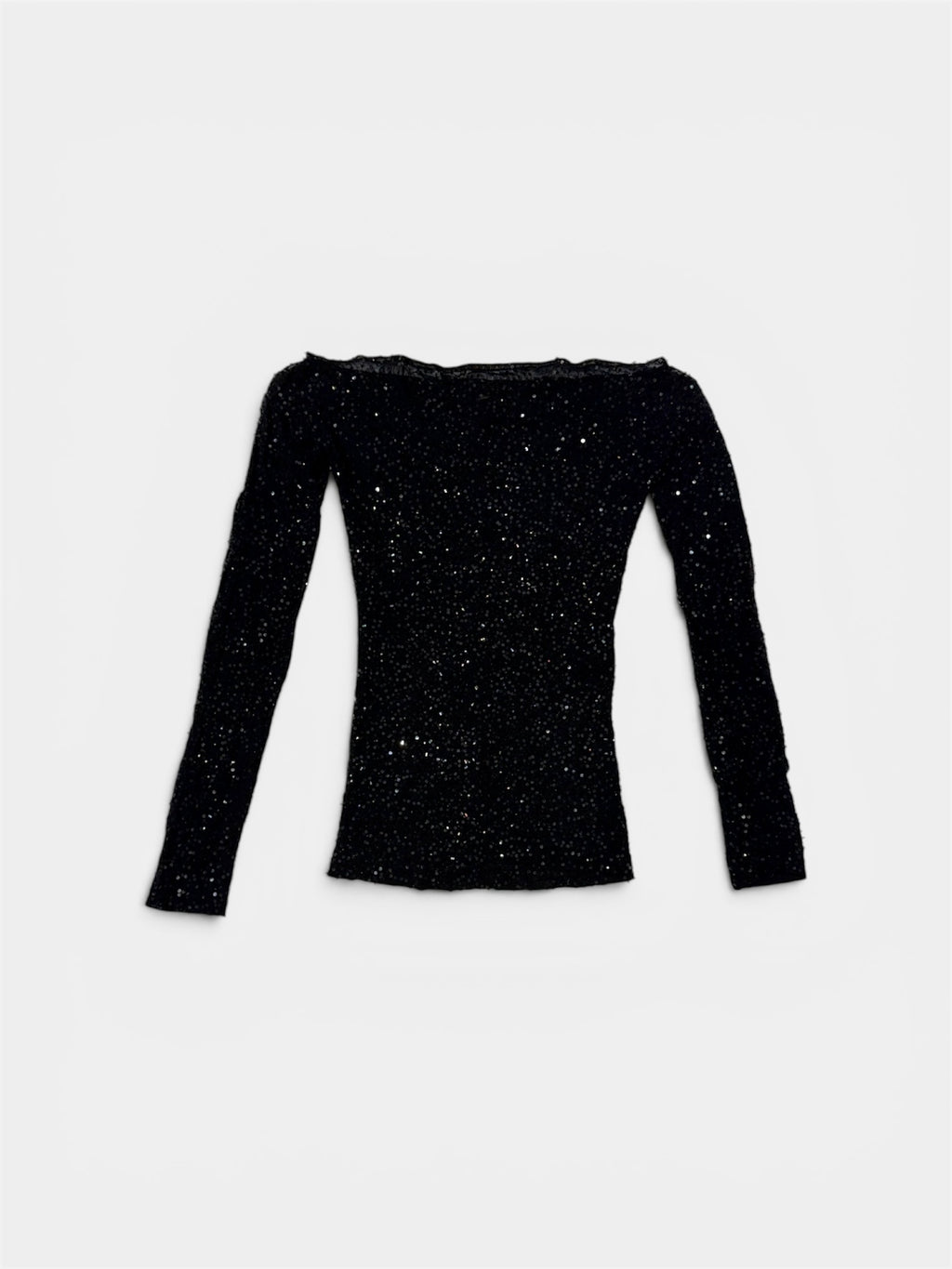 Donna Karan Sequin Off-the-Shoulder Top