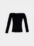 Donna Karan Sequin Off-the-Shoulder Top