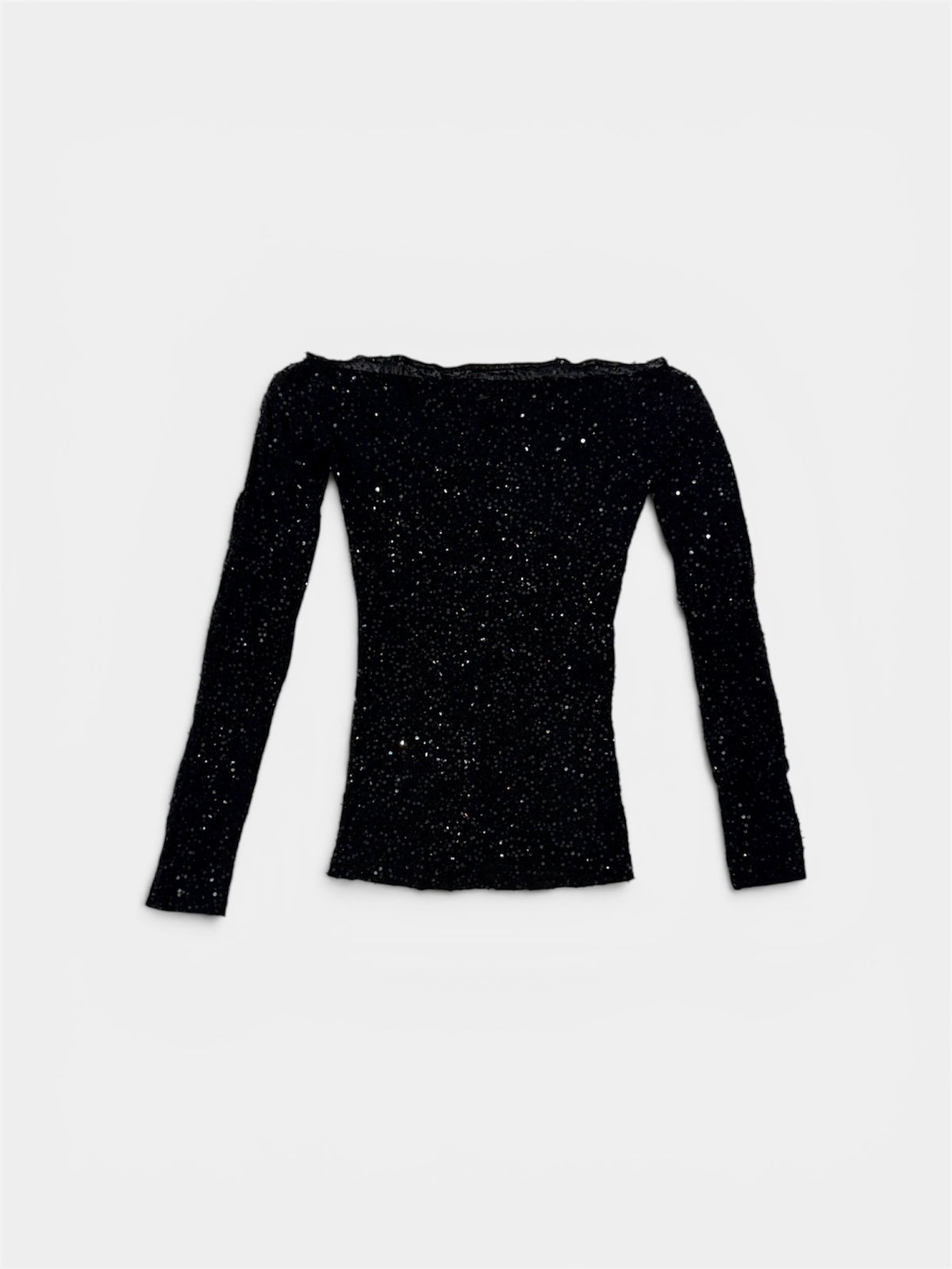 Donna Karan Sequin Off-the-Shoulder Top