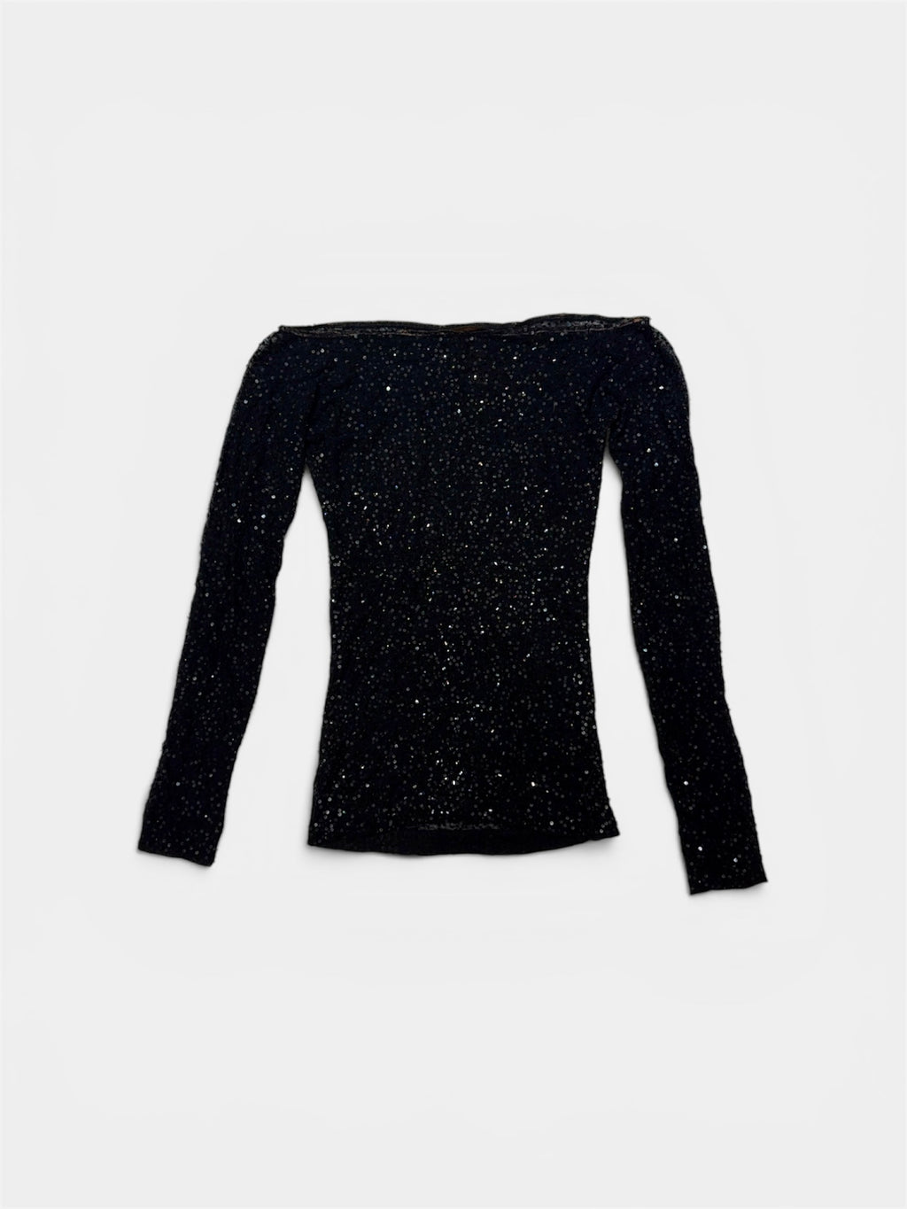 Donna Karan Sequin Off-the-Shoulder Top