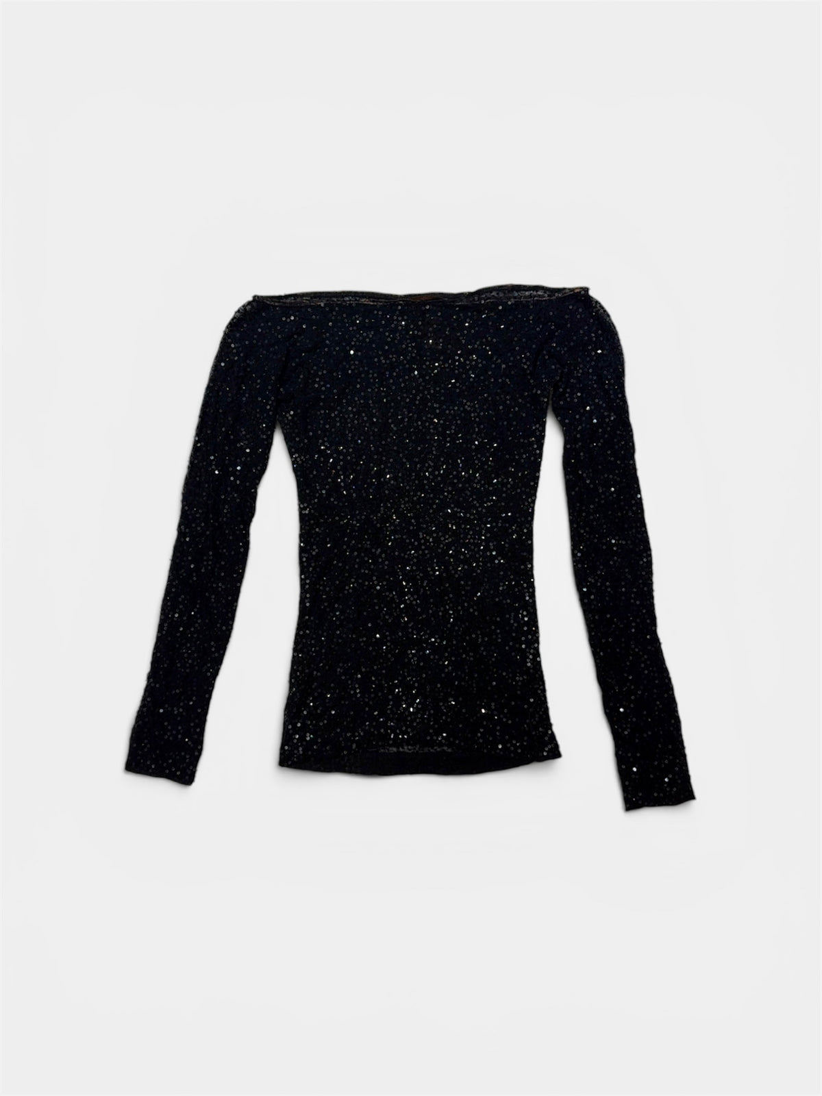 Donna Karan Sequin Off-the-Shoulder Top