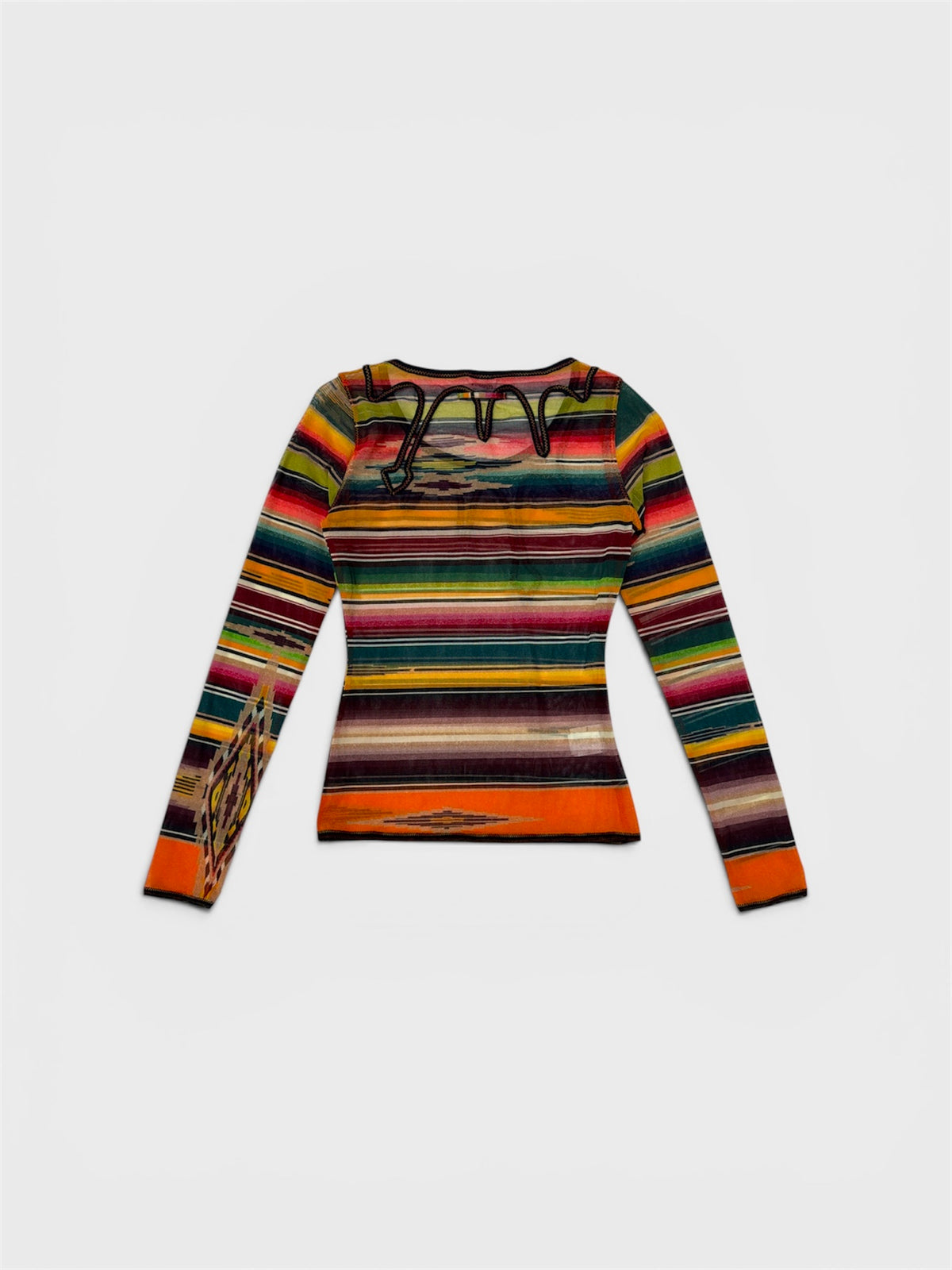 Jean Paul Gaultier Multicolor Mesh Long Sleeve Top