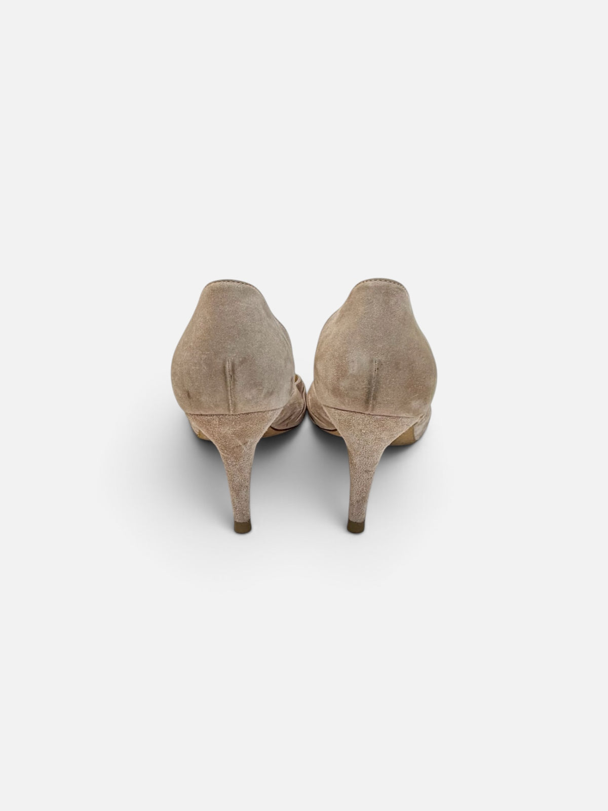 Manolo Blahnik Ruched Suede D'Orsay Pumps | Size 37.5