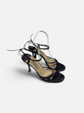 Jimmy Choo Black Strappy Leather Sandals | Size 39