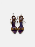 Dsquared2 Embellished Lace-Up Sandals – Brown | Size 37.5