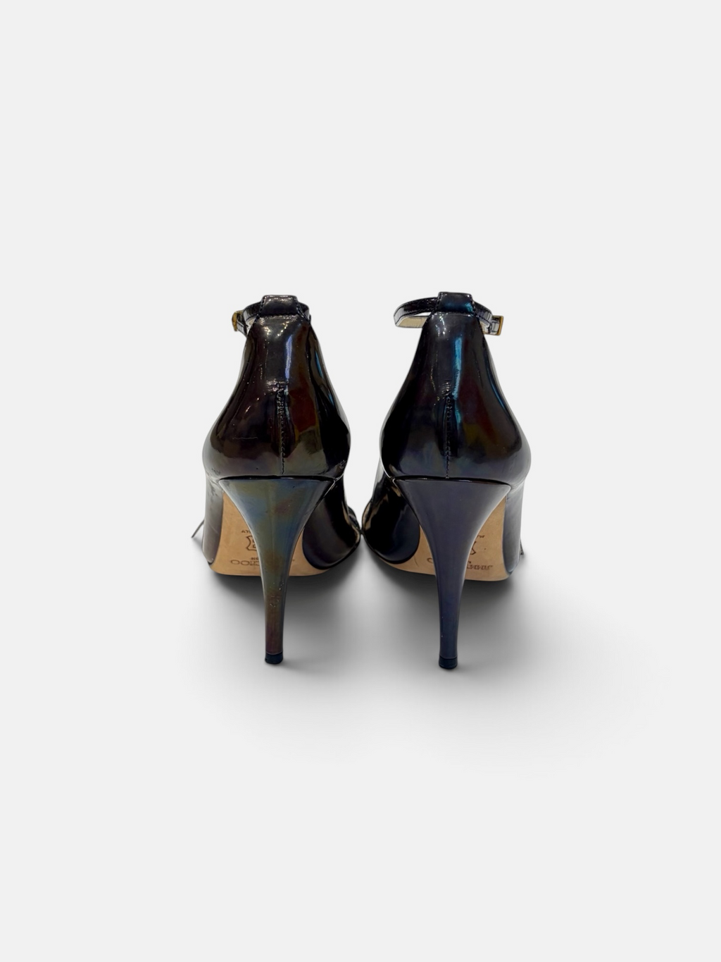 Jimmy Choo Patent Leather Strappy Sandals – Black | Size 36.5