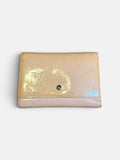Last Season Louis Vuitton blush pink patent Vernis leather trifold wallet with embossed monogram and snap closure